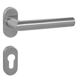 Door handle MP FAVORIT - UOR - Brushed stainless steel